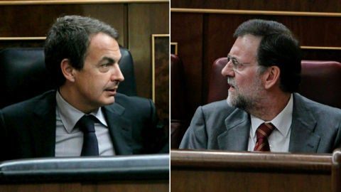 Zapatero y Rajoy en el Congreso