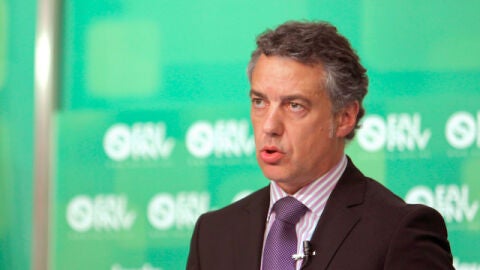 El presidente del PNV, I&ntilde;igo Urkullu, durante su comparecencia