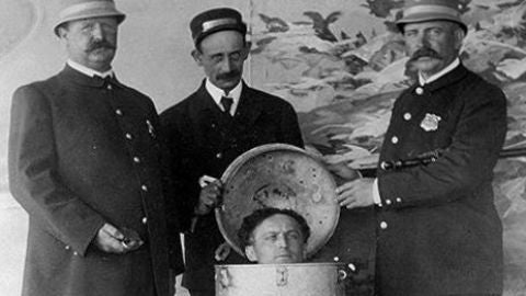 El mago ilusionista Houdini