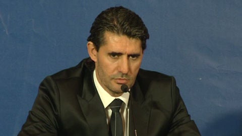 Jos&eacute; Luis P&eacute;rez Caminero en su presentaci&oacute;n como director t&eacute;cnico