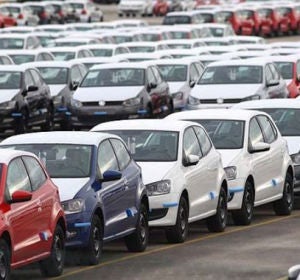 Automóviles en la planta de Volkswagen Automóviles en la planta de Volkswagen