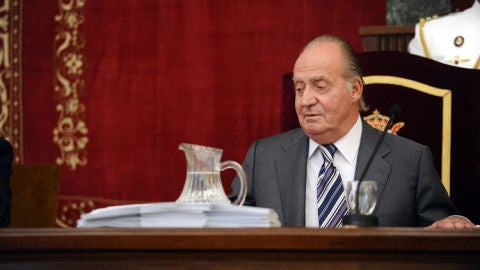 El rey Don Juan Carlos en un acto p&uacute;blico.