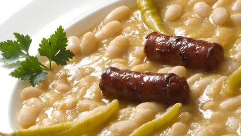 Pochas con chistorra Pochas con chistorra