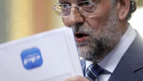 Rajoy durante su turno de r&eacute;plica