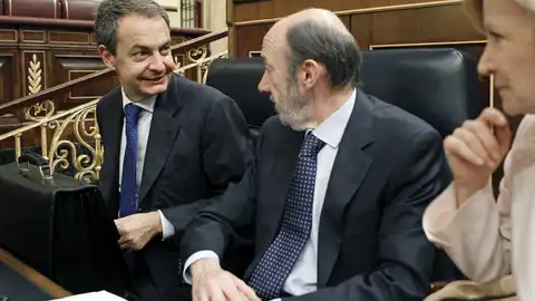 Zapatero y Rubalcaba en el Congreso Zapatero y Rubalcaba en el Congreso