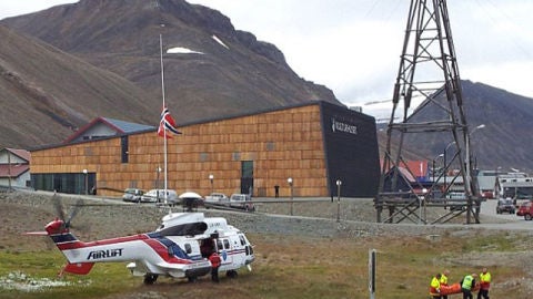 El helic&oacute;ptero donde fue trasladado uno de los heridos
