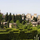 Vista panorámica de la Alhambra de Granada.