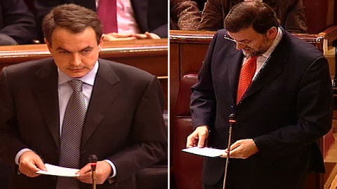 Primer cara a cara Zapatero - Rajoy