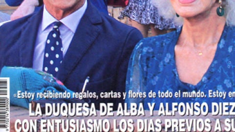 La Duquesa de Alba feliz antes de la boda