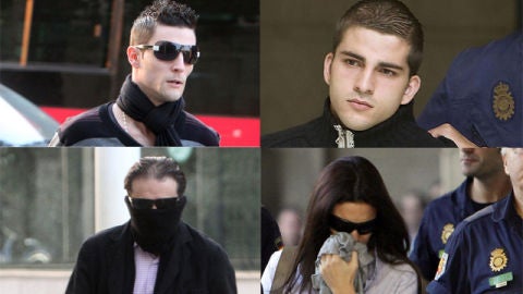 Los acusados en el juicio por el Caso Marta