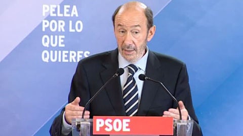 Alfredo P&eacute;rez Rubalcaba en un acto en Menorca