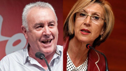 Cayo Lara y Rosa D&iacute;ez