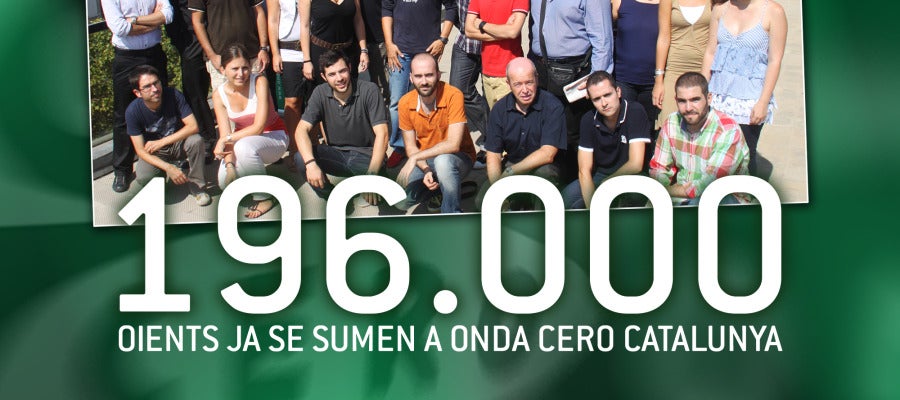 196.000 oients se sumen cada dia a Onda Cero Catalunya 196.000 oients se sumen cada dia a Onda Cero Catalunya