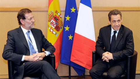 Mariano Rajoy se entrevista con Nicol&aacute;s Sarkozy