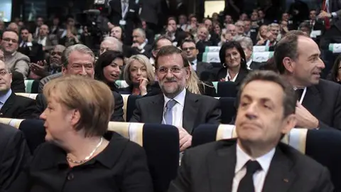 Mariano Rajoy, tras Merkel y Sarkozy Mariano Rajoy, tras Merkel y Sarkozy
