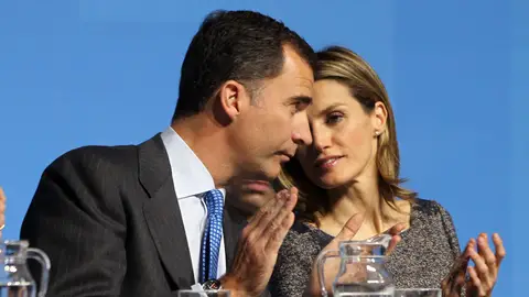 Don Felipe y doña Letizia en un acto de la Fundación Príncipe de Girona Don Felipe y doña Letizia en un acto de la Fundación Príncipe de Girona
