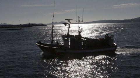 Un barco en aguas de Mauritania