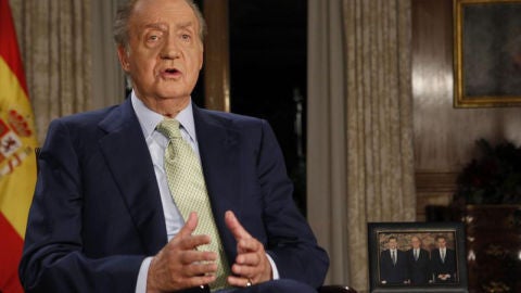 El rey, durante su discurso navide&ntilde;o