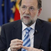Mariano Rajoy durante su entrevista con EFE