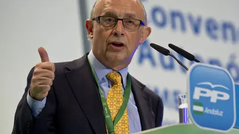 Cristóbal Montoro en el acto de Málaga Cristóbal Montoro en el acto de Málaga
