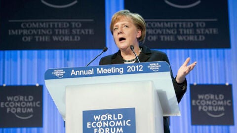 Angela Merkel en el Foro de Davos