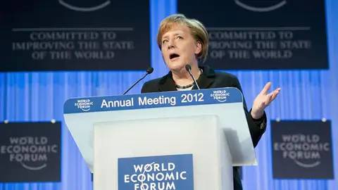 Angela Merkel en el Foro de Davos Angela Merkel en el Foro de Davos