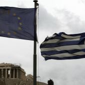 Banderas de Grecia y la UE