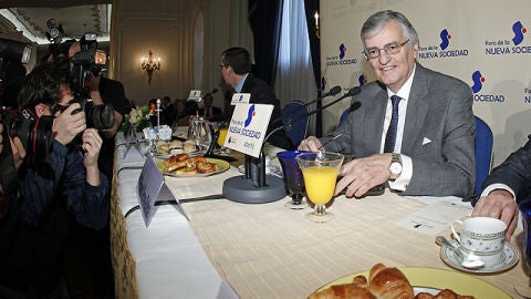 El fiscal general del Estado, Eduardo Torres-Dulce, durante un desayuno informativo