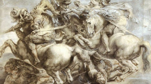 'La batalla de Anghiari', de Rubens, hecha a semejanza del fresco perdido de Da Vinci