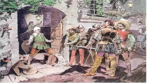 Pintura de 'El alcalde de Zalamea' escrito por Calderón de la Barca Pintura de 'El alcalde de Zalamea' escrito por Calderón de la Barca