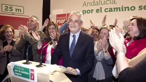 Griñán: "Hemos vuelto a dar la vuelta a las encuestas" Griñán: "Hemos vuelto a dar la vuelta a las encuestas"