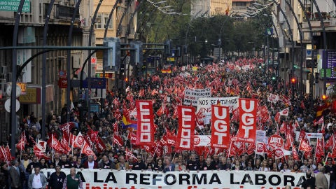 Manifestaci&oacute;n en la Gran V&iacute;a de Murcia