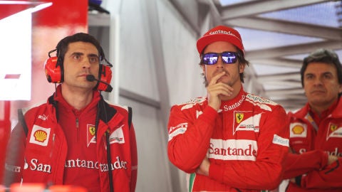Fernando Alonso con el equipo Ferrari