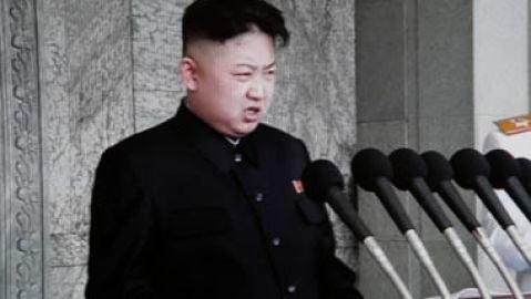 Kim Jong Un durante su primer discurso