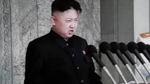 Kim Jong Un durante su primer discurso Kim Jong Un durante su primer discurso