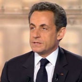 Nicolas Sarkozy en el debate con Hollande