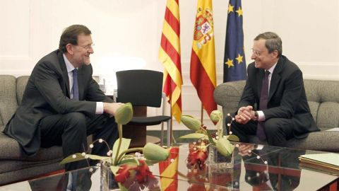 Mariano Rajoy se re&uacute;ne con Mario Draghi
