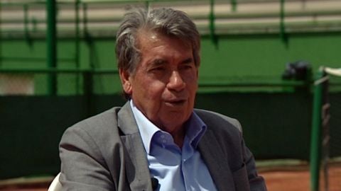 Manolo Santana, en la entrevista con Javier Gallego