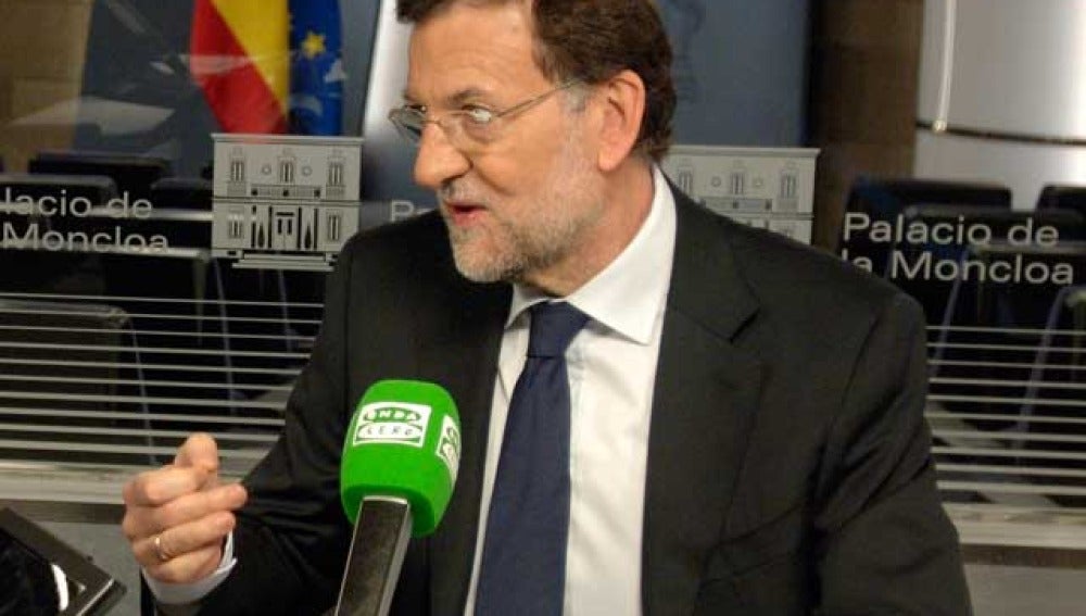 Rajoy durante la entrevista con Herrera en Onda Cero