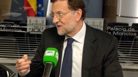 Rajoy durante la entrevista con Herrera en Onda Cero
