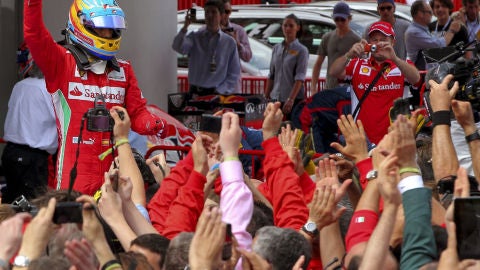 Alonso al finalizar la carrera