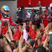 Alonso al finalizar la carrera