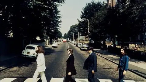 Foto de Abbey Road al revés Foto de Abbey Road al revés