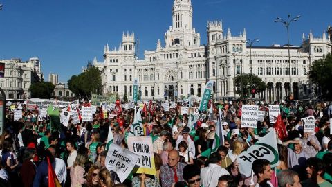 Manifestaci&oacute;n contra recortes en Educaci&oacute;n en Madrid
