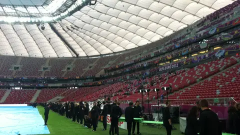Ensayo de la ceremonia inaugural en el Nacional de Varsovia Ensayo de la ceremonia inaugural en el Nacional de Varsovia