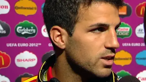 Cesc en la zona mixta Cesc en la zona mixta
