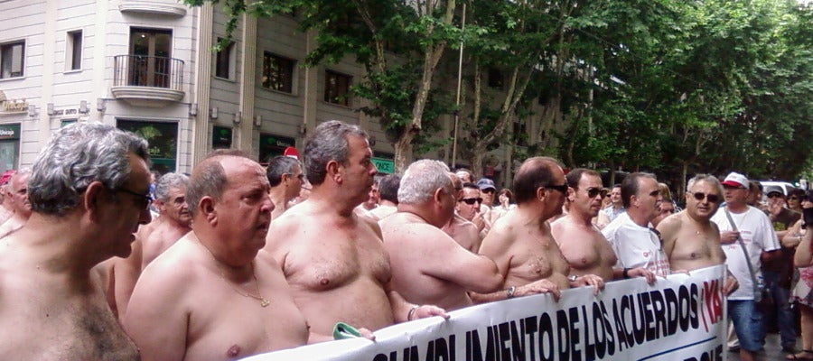 Protesta ex trabajadores de Santana Protesta ex trabajadores de Santana