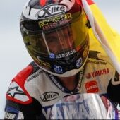 Lorenzo celebrando el GP de Gran Bretaña