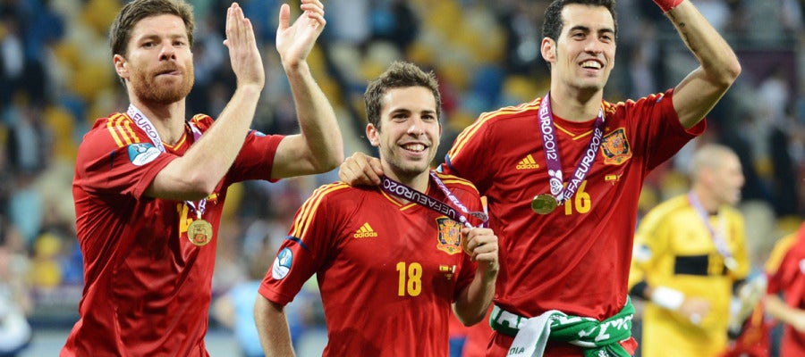 Los jugadores de España, en una nube Los jugadores de España, en una nube