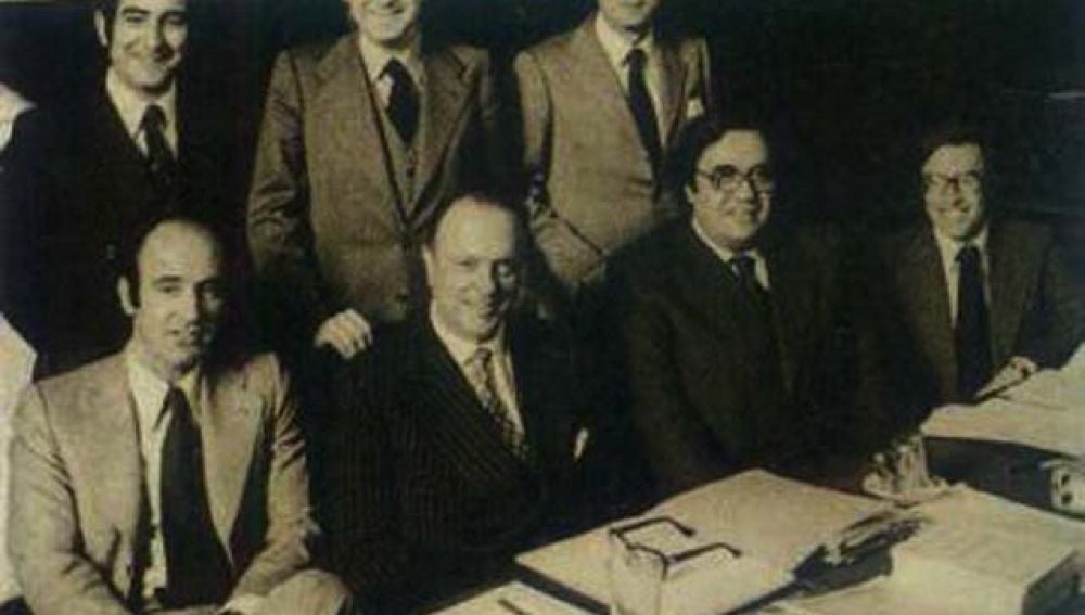 Los "padres" de la Constitución.